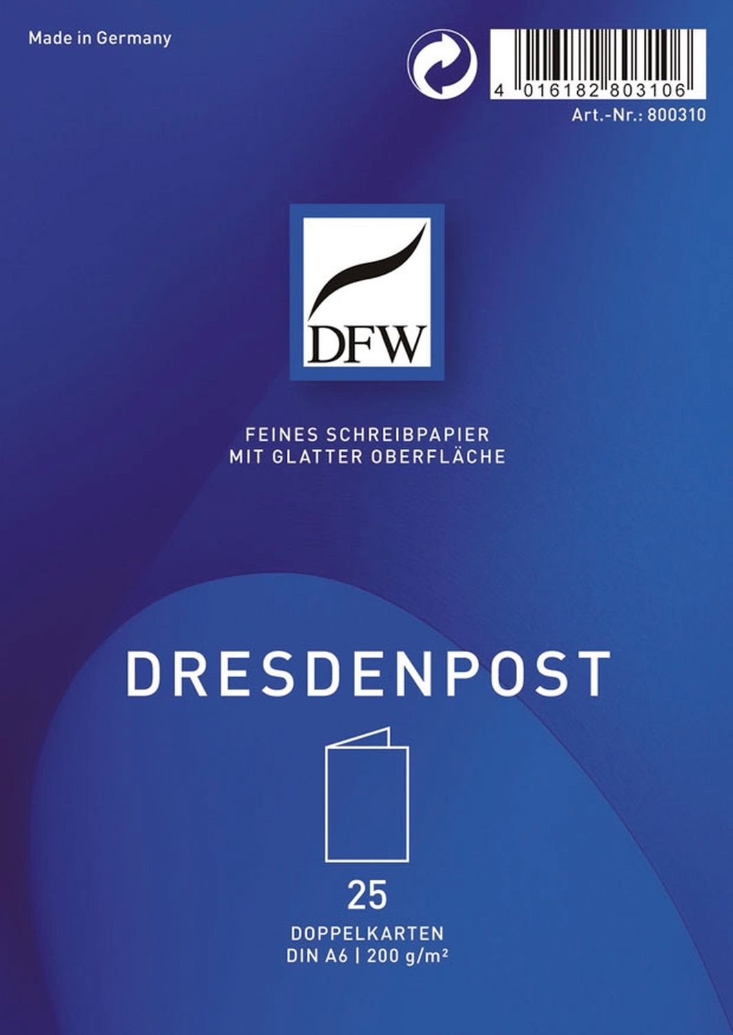 Doppelkarte DresdenPost - A6 hoch, 25 Stück