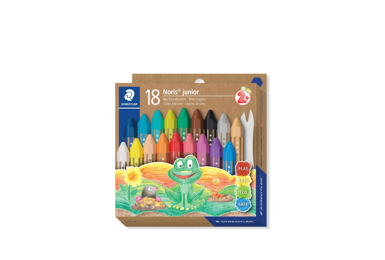 Wachsmalkreide Noris® junior 224 - Kartonetui 18 Farben, sechskant Wachsmalkreide Noris® junior 224 - Kartonetui 18 Farben, sechskant