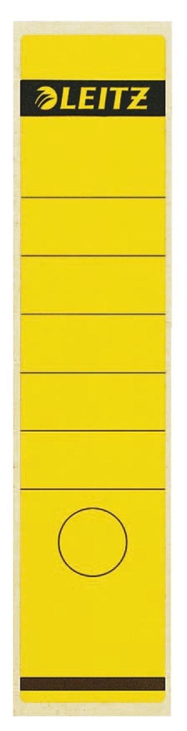 Rückenschilder Leitz 1640-00-15, lang/breit 61 x 285 mm, 10 Stück, gelb