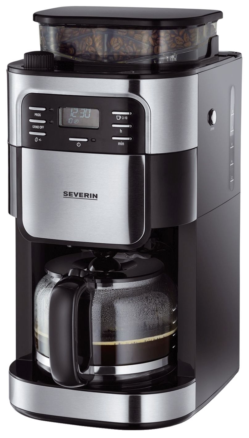 Kaffeeautomat mit Mahlwerk schwarz Kaffeeautomat mit Mahlwerk schwarz