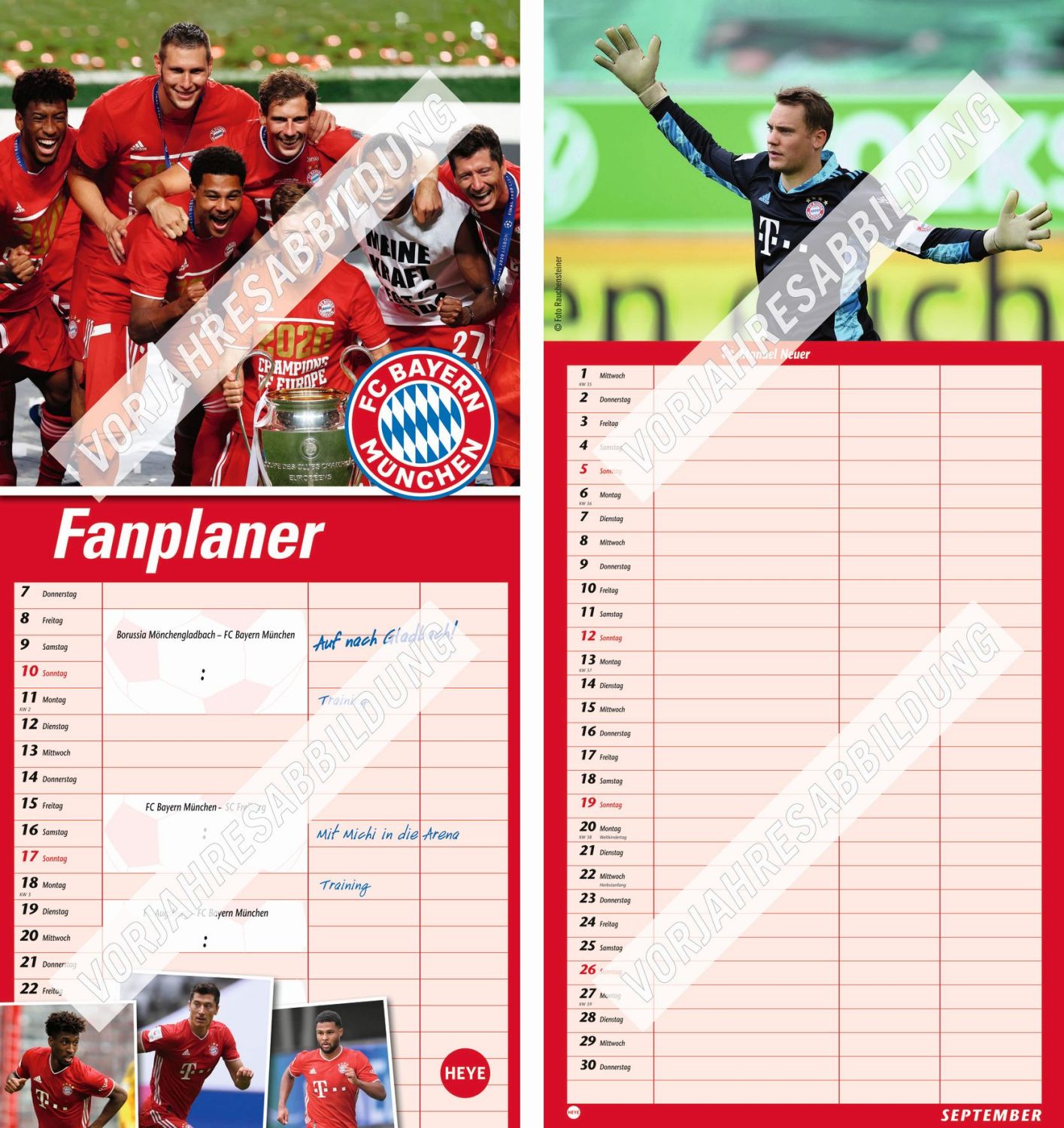 Familienplaner FC Bayer München - 16 x 35 cm, 3 Spalten