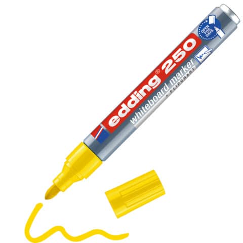 Whiteboardmarker Edding 250 (4-250005), Rundspitze 1,5 - 3 mm, gelb