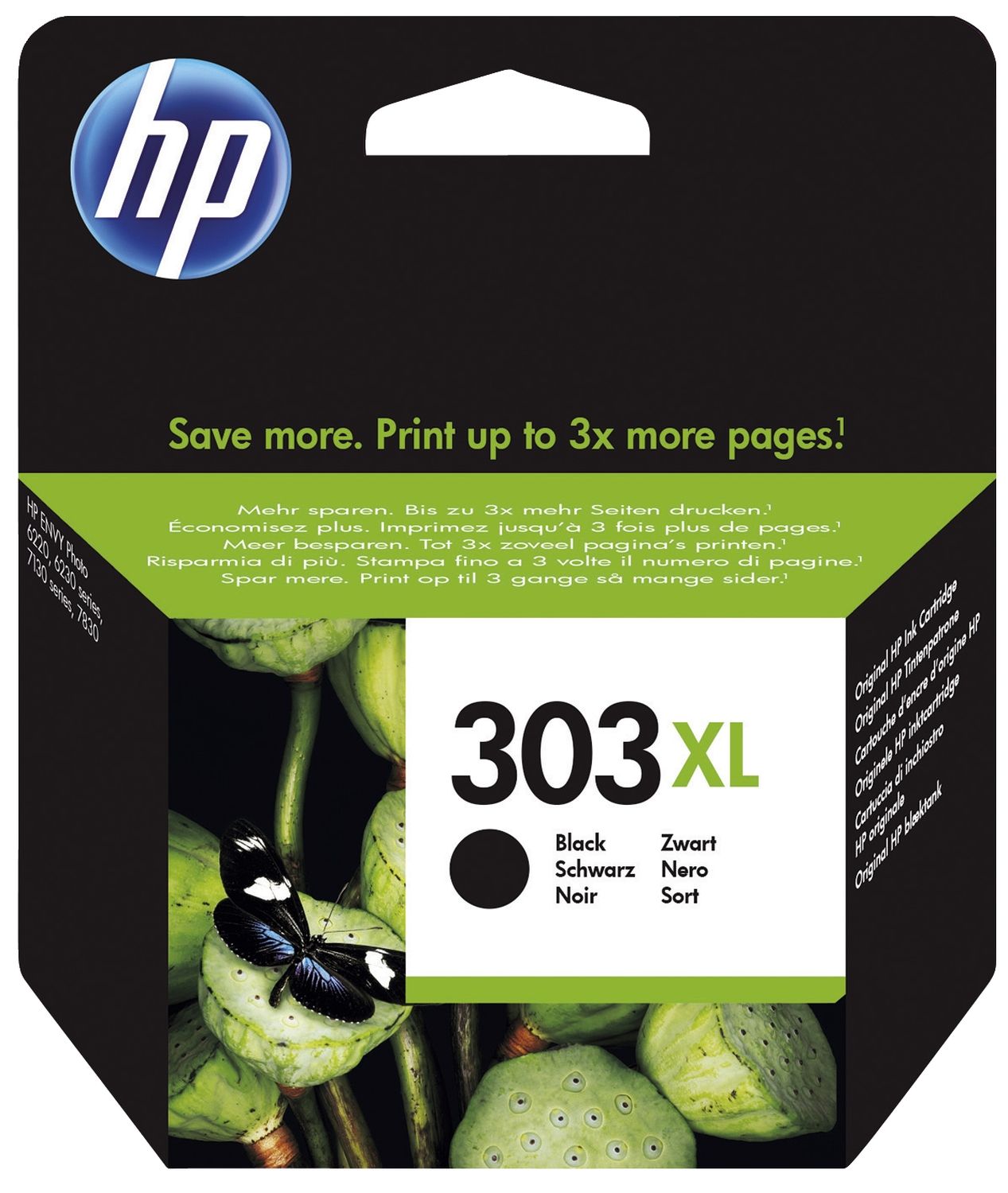 Original HP Druckkopfpatrone schwarz (T6N04AE,T6N04AE#ABE,T6N04AE#UUS,303XL,303XLBK,303XLBLACK,NO303XL,NO303XLBK,NO303XLBLACK)