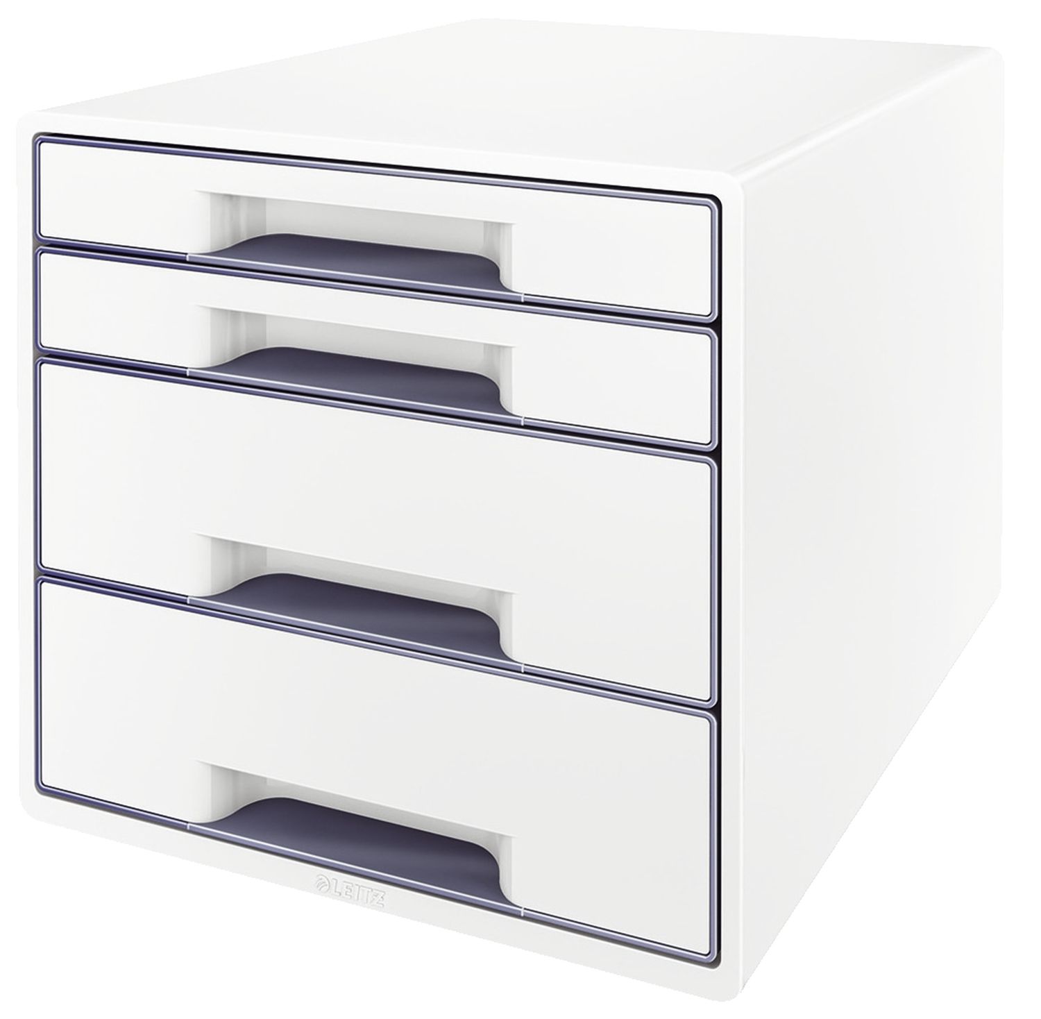 5213 Schubladenbox WOW CUBE - A4/C4, 4 geschlossene Schubladen, perlweiß/grau 5213 Schubladenbox WOW CUBE - A4/C4, 4 geschlossene Schubladen, perlweiß/grau
