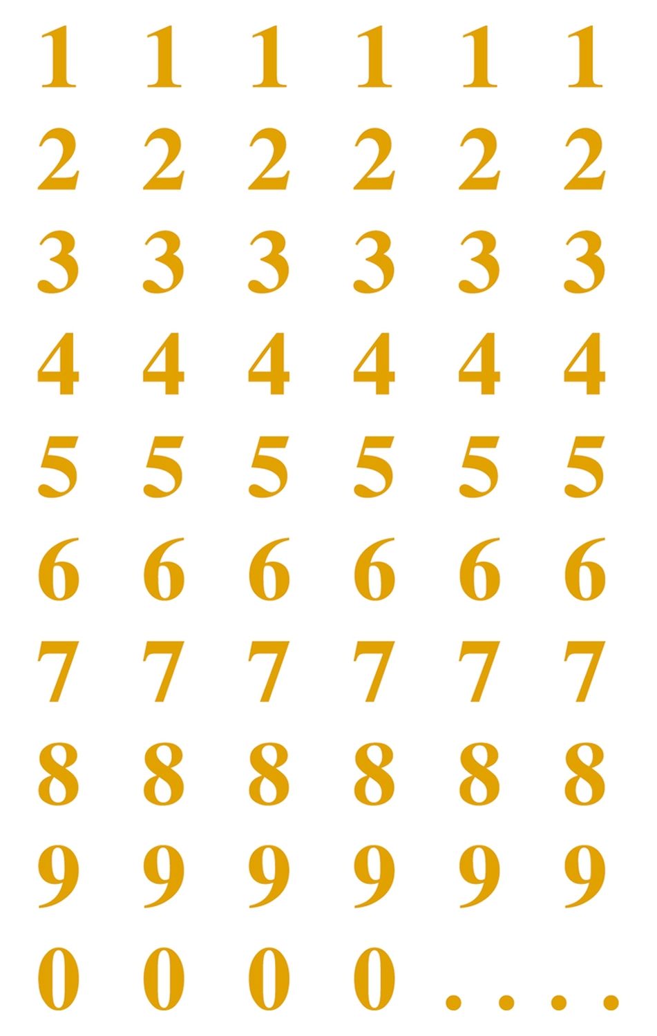 3728 Zahlen-Etiketten - 0-99, 7,5 mm, gold, selbstklebend, witterungsbeständig, 124 Etiketten 3728 Zahlen-Etiketten - 0-99, 7,5 mm, gold, selbstklebend, witterungsbeständig, 124 Etiketten