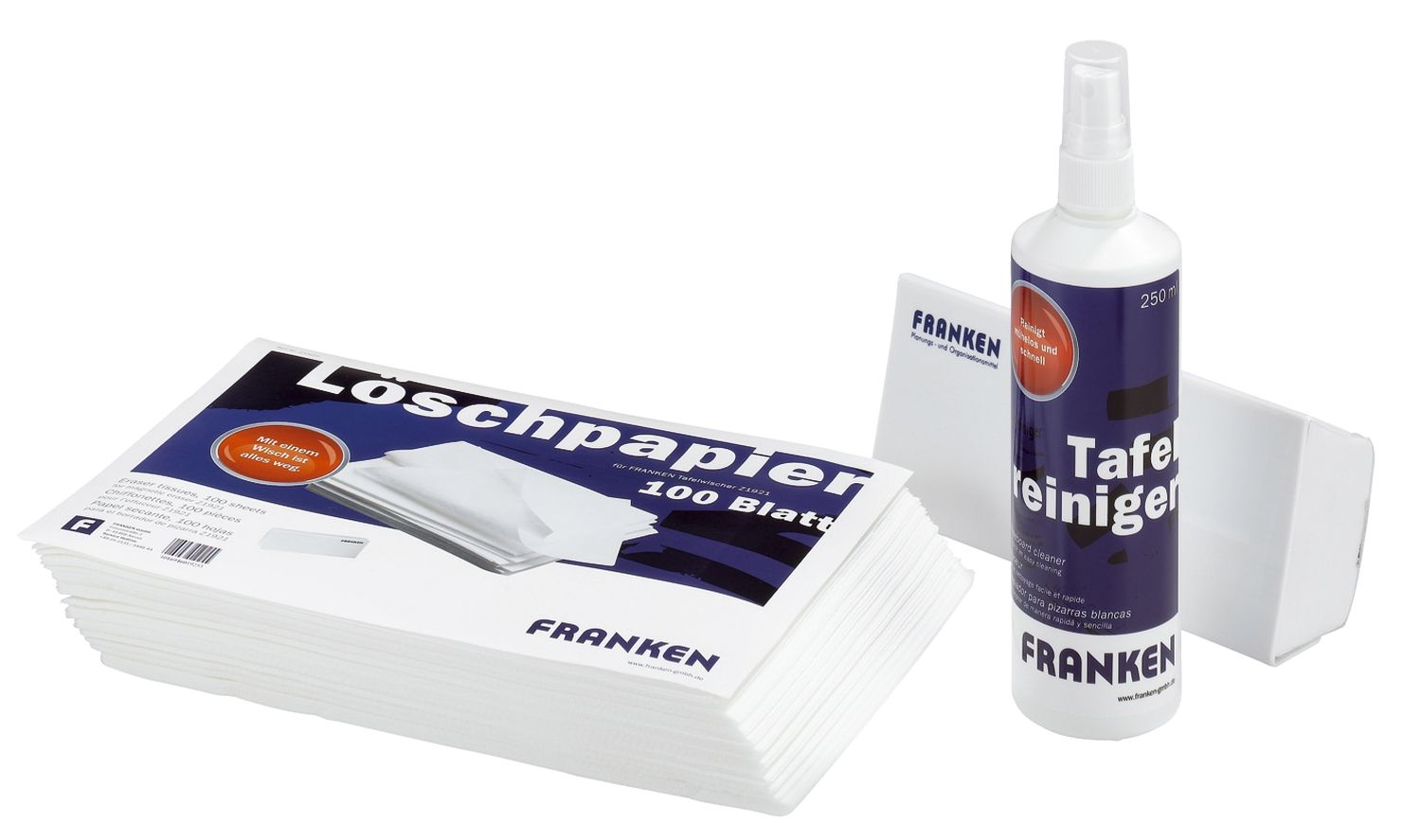 Franken Tafelreiniger Set - für Schreib-, Plan- und Rastertafeln, 102 Teile, sortiert Franken Tafelreiniger Set - für Schreib-, Plan- und Rastertafeln, 102 Teile, sortiert