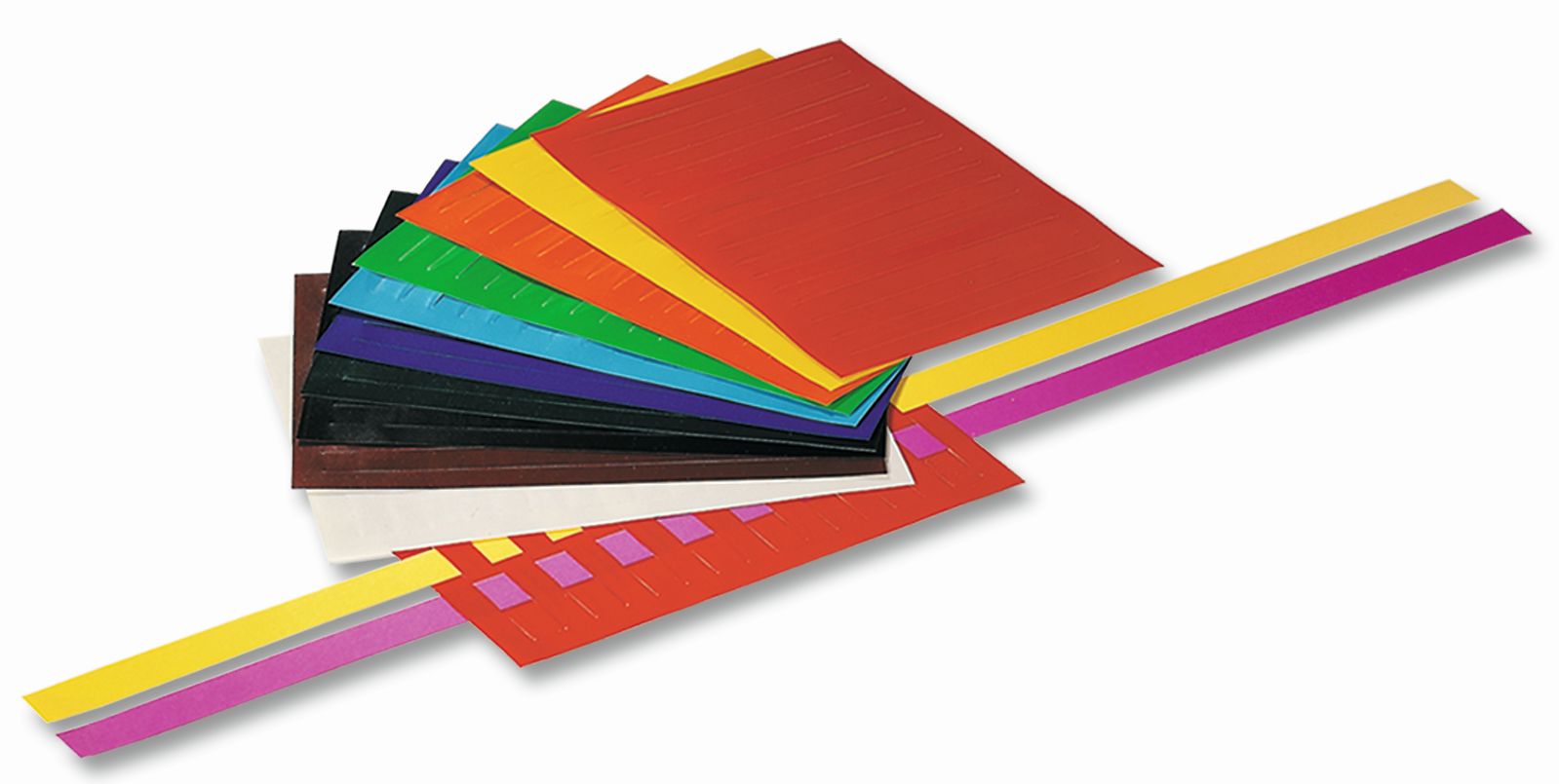 Flechtblätter - ungummiert, 12x17cm, 10 Farben sortiert Flechtblätter - ungummiert, 12x17cm, 10 Farben sortiert