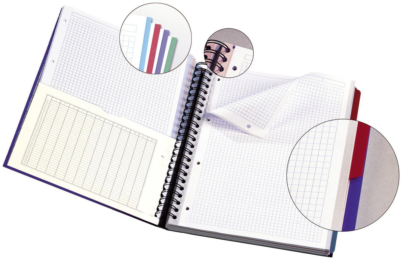 Office European Book - A4+, 7mm liniert, 120 Blatt, sortiert