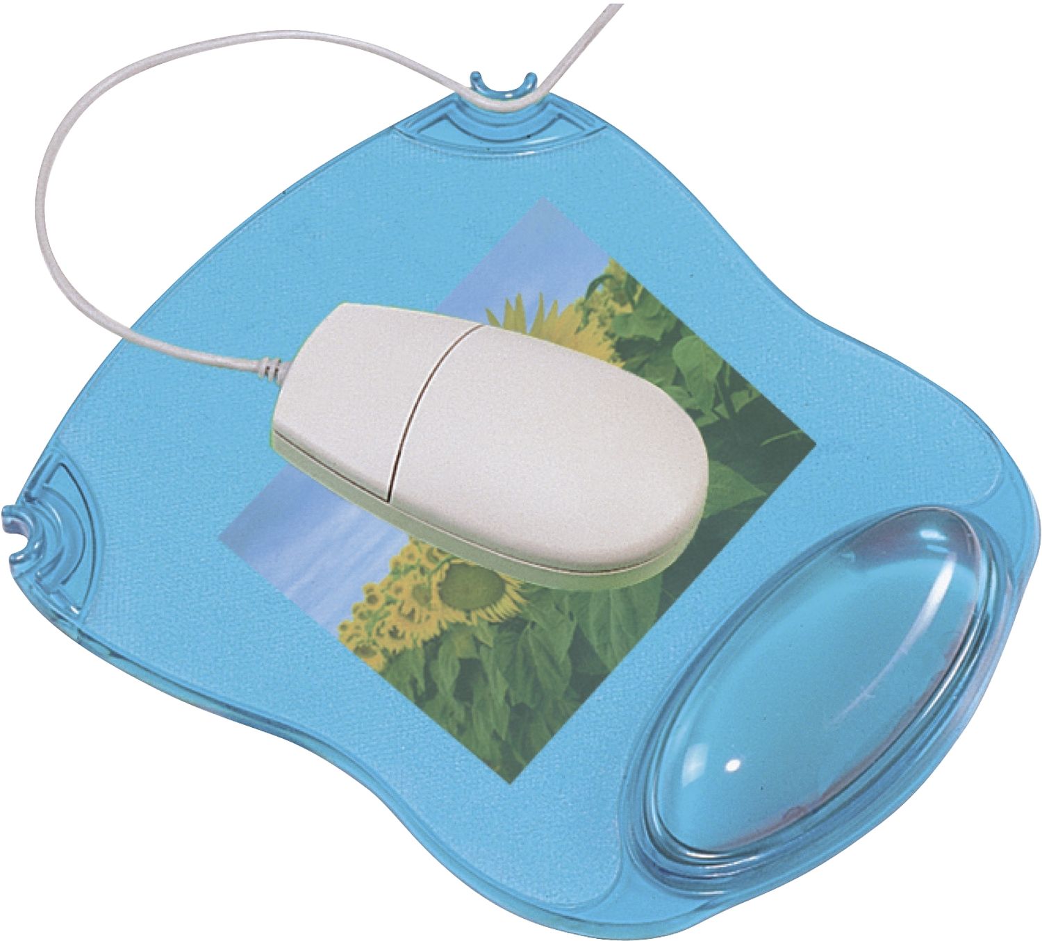 Mousepad mit Gelauflage - blau-transparent Mousepad mit Gelauflage - blau-transparent