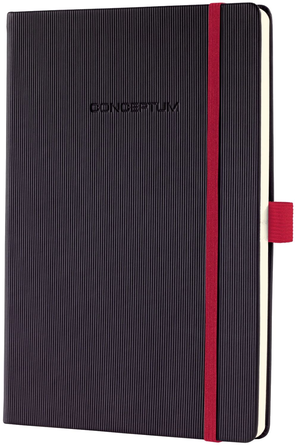 Notizbuch Conceptum Red Edition - ca. A5, kariert, schwarz