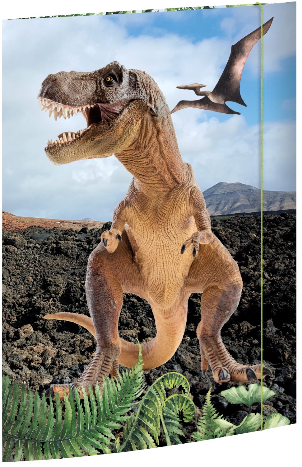 Zeichenmappe T-REX - A3, 3 Klappen mit Gummizug, Karton Zeichenmappe T-REX - A3, 3 Klappen mit Gummizug, Karton