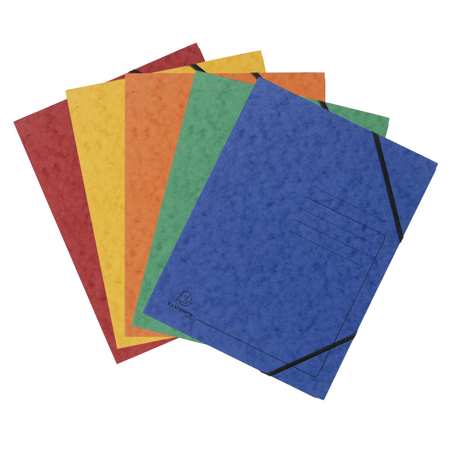 Sammelmappe - A4, 355 g/qm, Gummizug, 5 Stück sortiert Sammelmappe - A4, 355 g/qm, Gummizug, 5 Stück sortiert