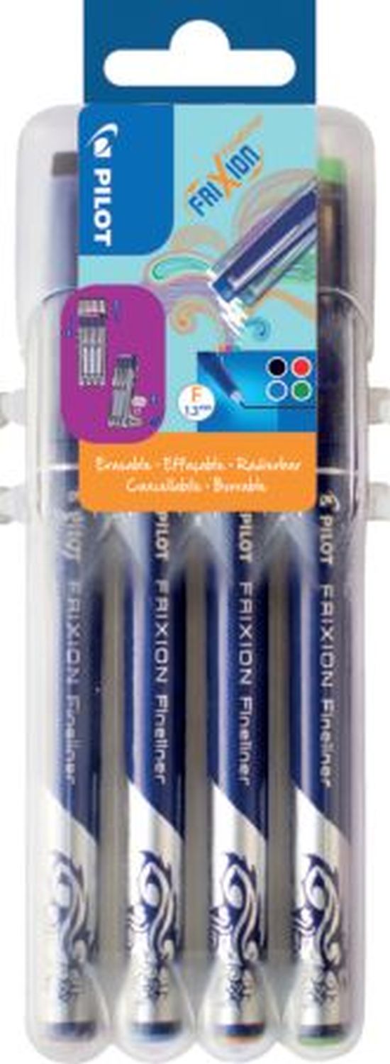 Fineliner FriXion - 0,45 mm, 4 Farben sortiert Fineliner FriXion - 0,45 mm, 4 Farben sortiert
