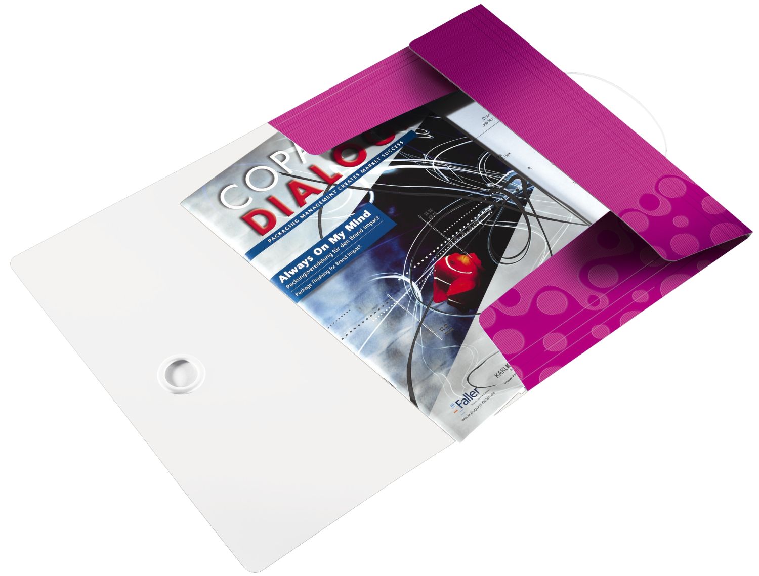4599 Eckspannermappe WOW - A4, PP, pink metallic 4599 Eckspannermappe WOW - A4, PP, pink metallic
