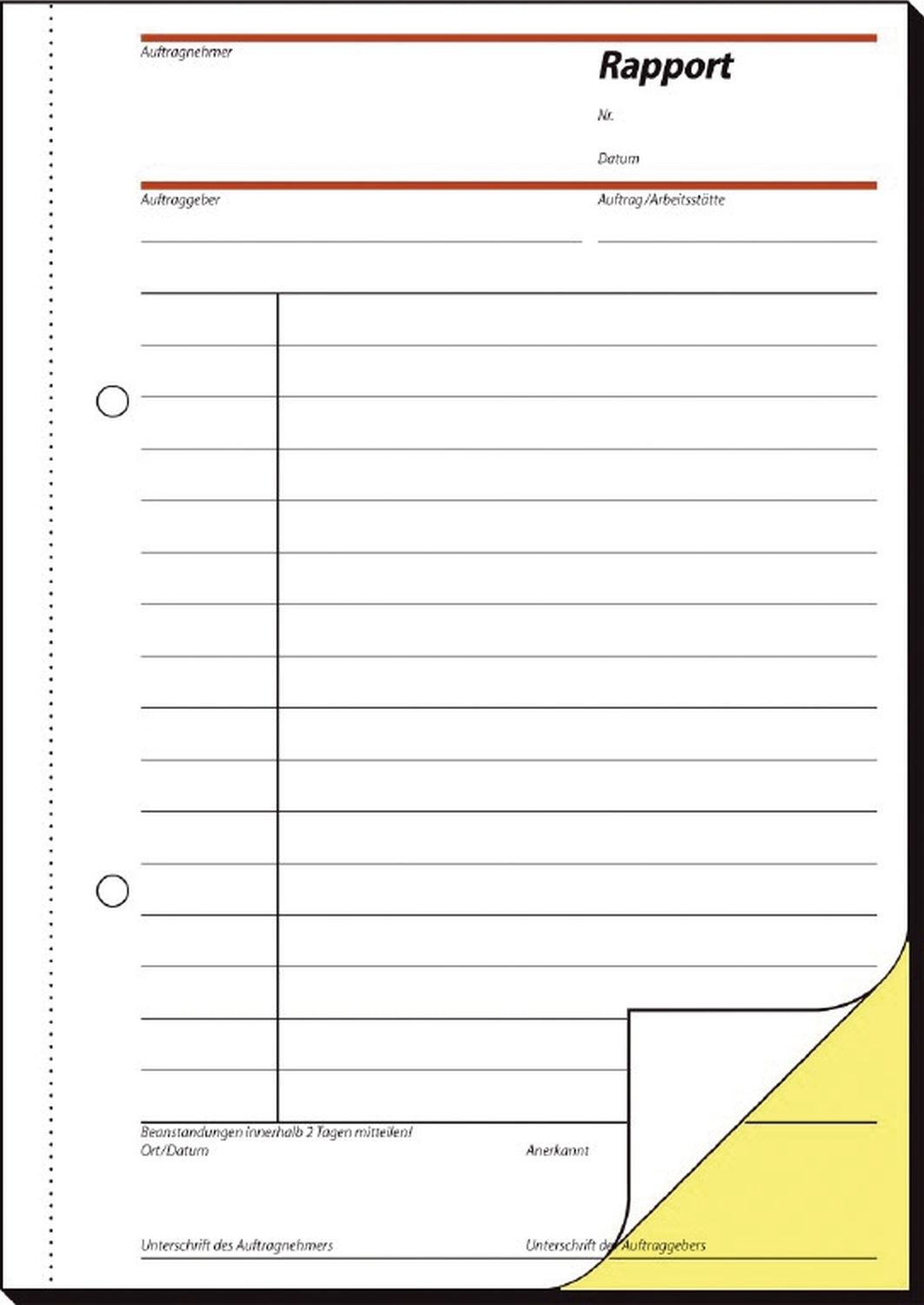 Rapporte - A5, 1. und 2. Blatt bedruckt, SD, MP, 2 x 40 Blatt Rapporte - A5, 1. und 2. Blatt bedruckt, SD, MP, 2 x 40 Blatt