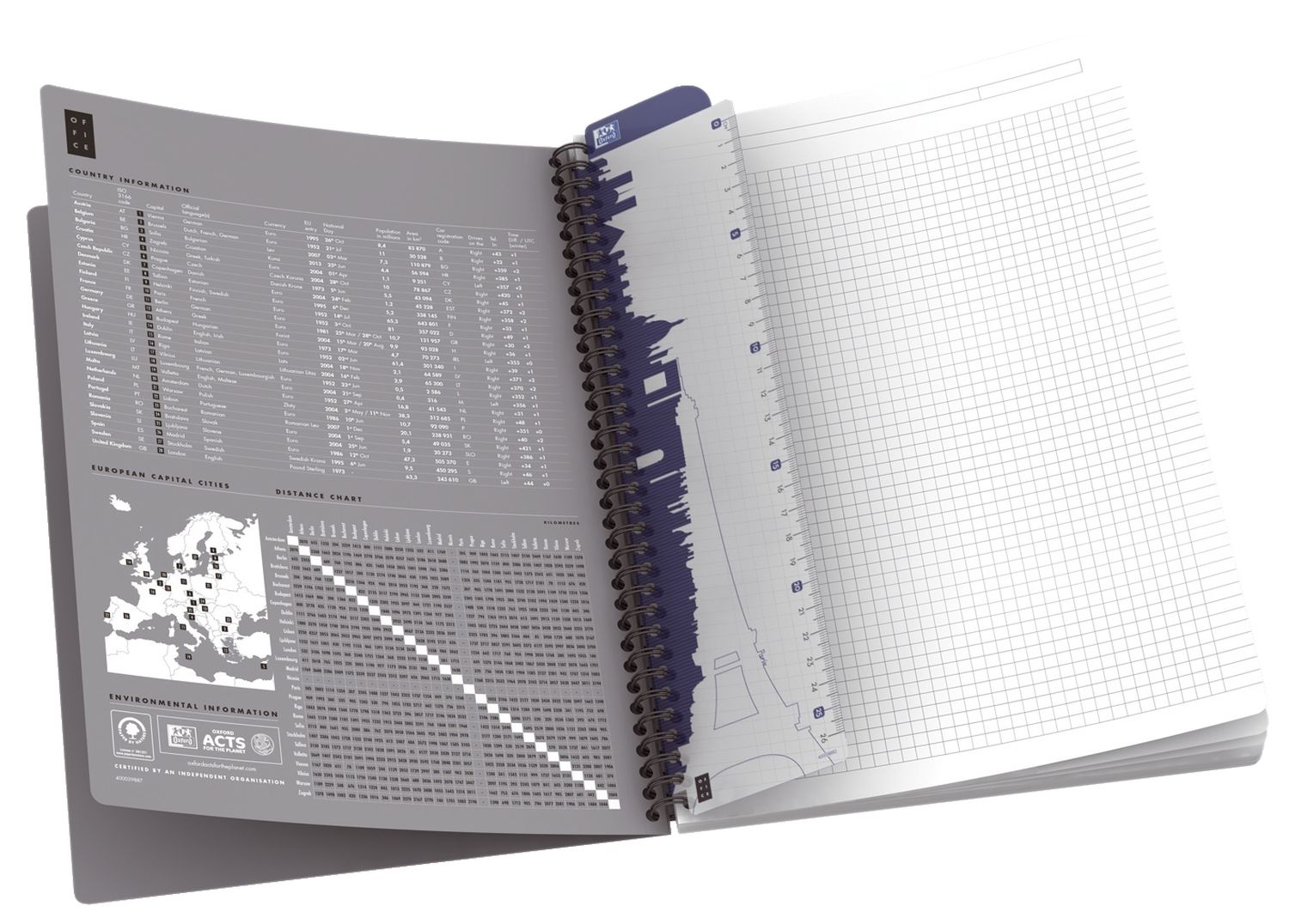 Office Collegeblock - A4+, kariert, 90 Blatt, sortiert Office Collegeblock - A4+, kariert, 90 Blatt, sortiert