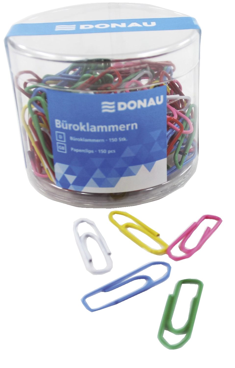 Briefklammer - 28 mm, sortiert, Dose 150 Stück Briefklammer - 28 mm, sortiert, Dose 150 Stück