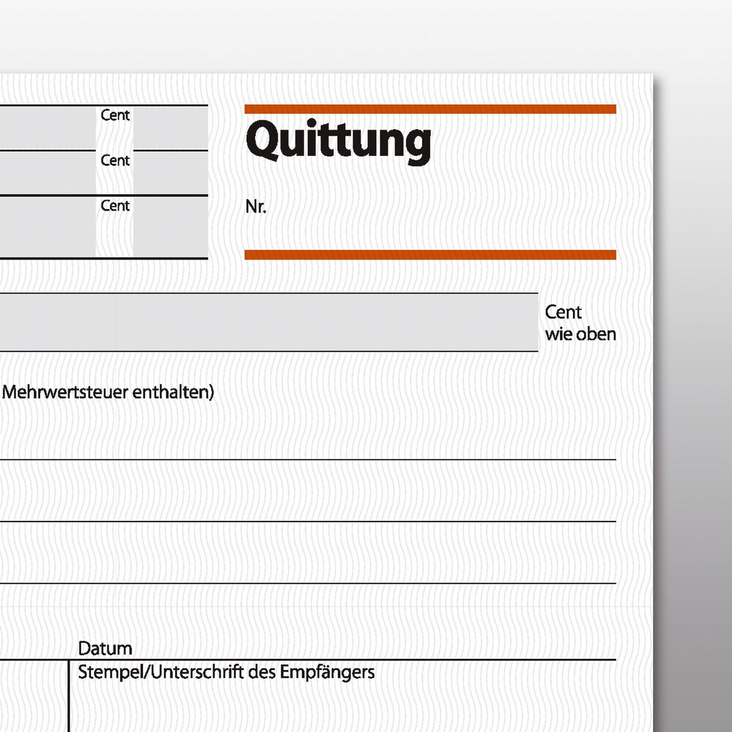 Quittungen mit Sicherheitsdruck - A6 quer, MP, BL, 50 Blatt Quittungen mit Sicherheitsdruck - A6 quer, MP, BL, 50 Blatt