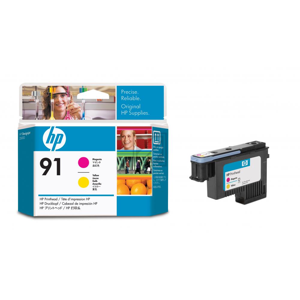 Original HP Druckkopf magenta +gelb (C9461A,91,NO91)