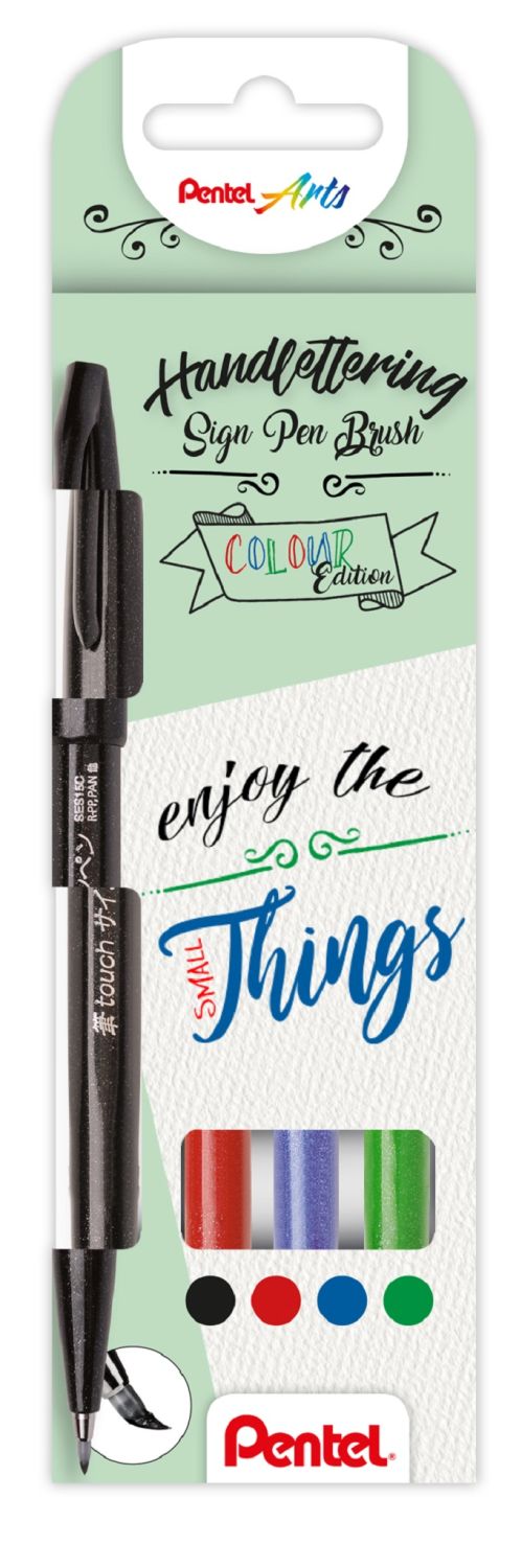 Faserschreiber Brush Pen - 0,2-2,0 mm, 4er Pack sortiert Faserschreiber Brush Pen - 0,2-2,0 mm, 4er Pack sortiert