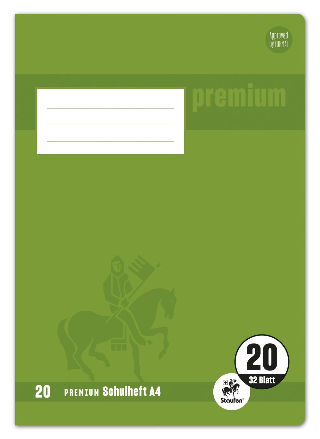 Heft PREMIUM LIN 20 - A4, 32 Blatt, 90 g/qm, blanko mit PREMIUM LIN ienblatt Heft PREMIUM LIN 20 - A4, 32 Blatt, 90 g/qm, blanko mit PREMIUM LIN ienblatt