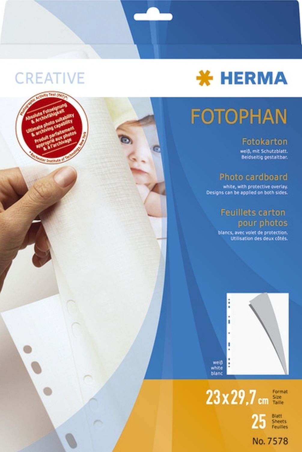 7578 Fotophan - 23 x 29,7 cm, weiß, 25 Blatt 7578 Fotophan - 23 x 29,7 cm, weiß, 25 Blatt