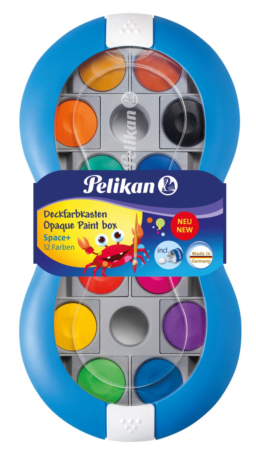 Farbkasten Space+ blau, 12 Farben inkl. 7,5 ml Deckweiß Farbkasten Space+ blau, 12 Farben inkl. 7,5 ml Deckweiß