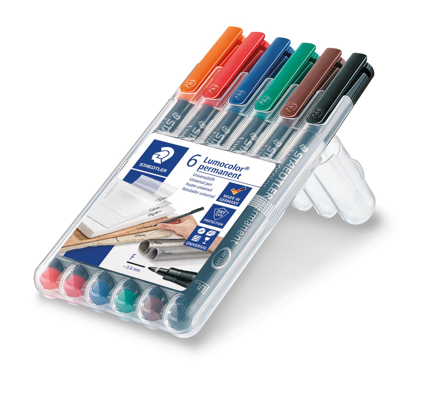 Feinschreiber Universalstift Lumocolor® - permanent, F, 6 Farben Feinschreiber Universalstift Lumocolor® - permanent, F, 6 Farben