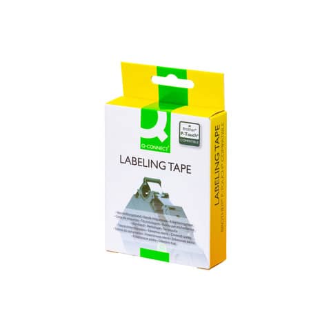 Schriftband Q-Connect KF18795 ersetzt TZe-211, Kunststoffband, Breite 6 mm, Länge 8 m, schwarz auf weiß