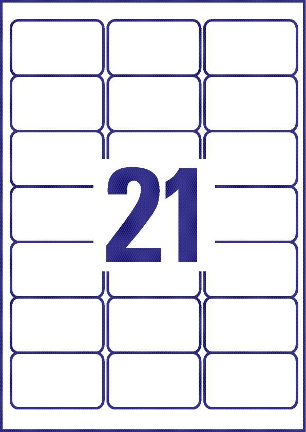 L7160-100 Adress-Etiketten - 63,5 x 38,1 mm, weiß, 2.100 Etiketten/100 Blatt, permanent, für C6 Kuverts L7160-100 Adress-Etiketten - 63,5 x 38,1 mm, weiß, 2.100 Etiketten/100 Blatt, permanent, für C6 Kuverts