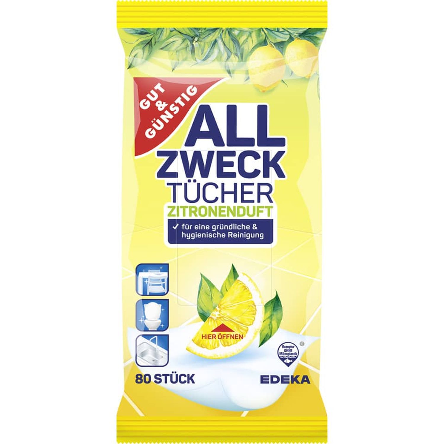 Reinigungstuch Allzweck Citrus 80 Stück Reinigungstuch Allzweck Citrus 80 Stück