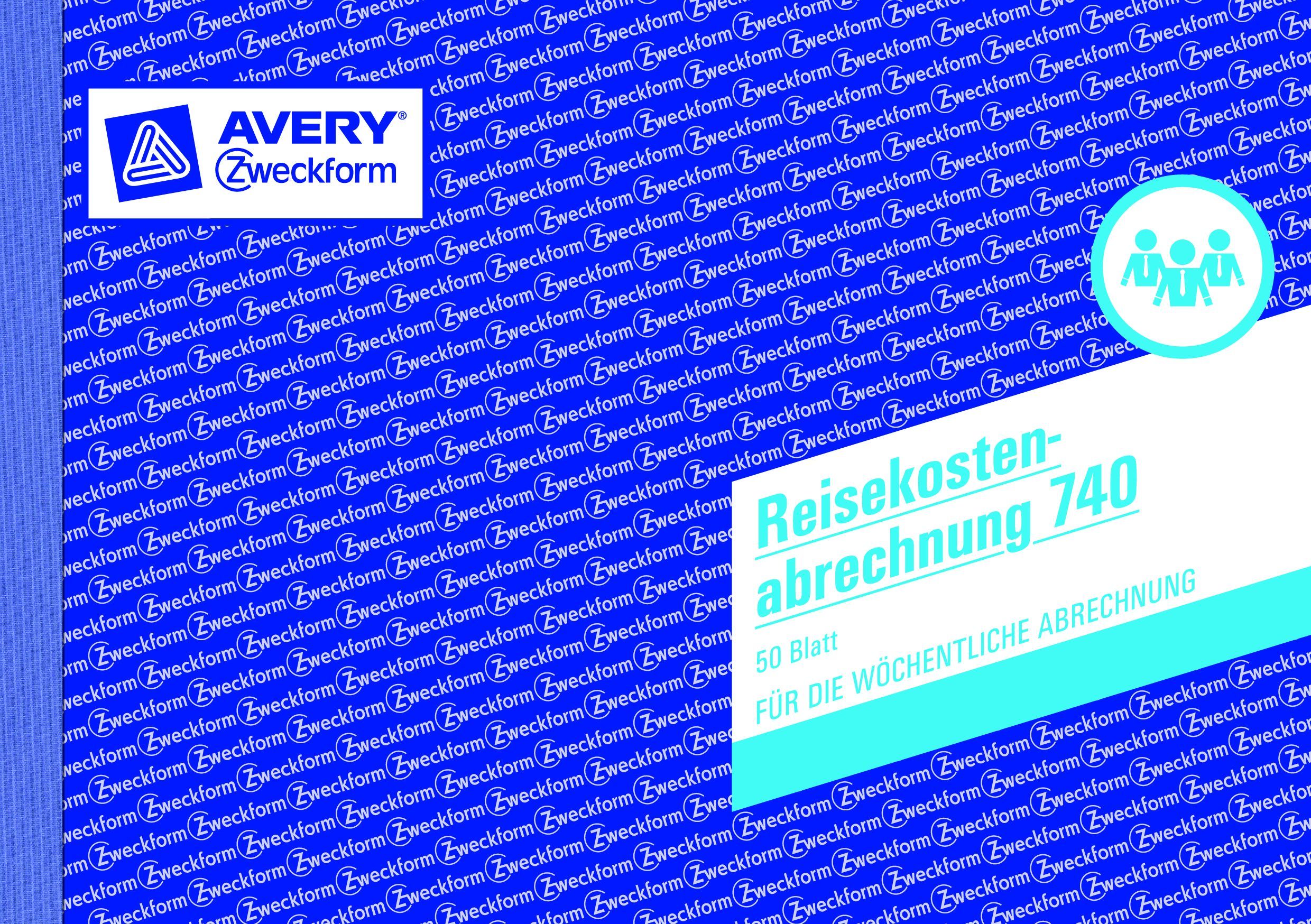 740 Reisekostenabrechnung, DIN A5, für wöchentliche Abrechnung, 50 Blatt, weiß