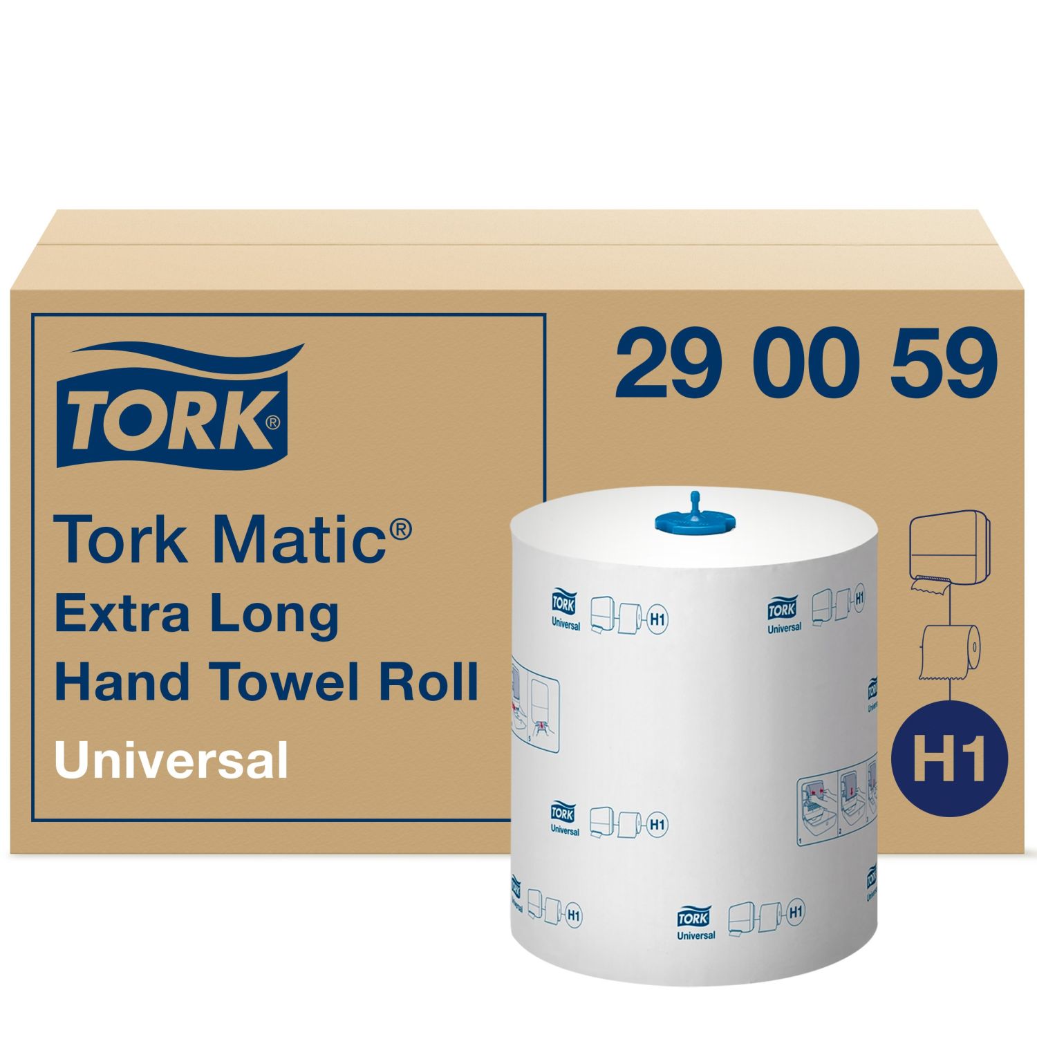 Matic® Rollenhandtuch für System H1 - 6 Rollen 21 cm x 280 m, weiß, 1-lagig Matic® Rollenhandtuch für System H1 - 6 Rollen 21 cm x 280 m, weiß, 1-lagig