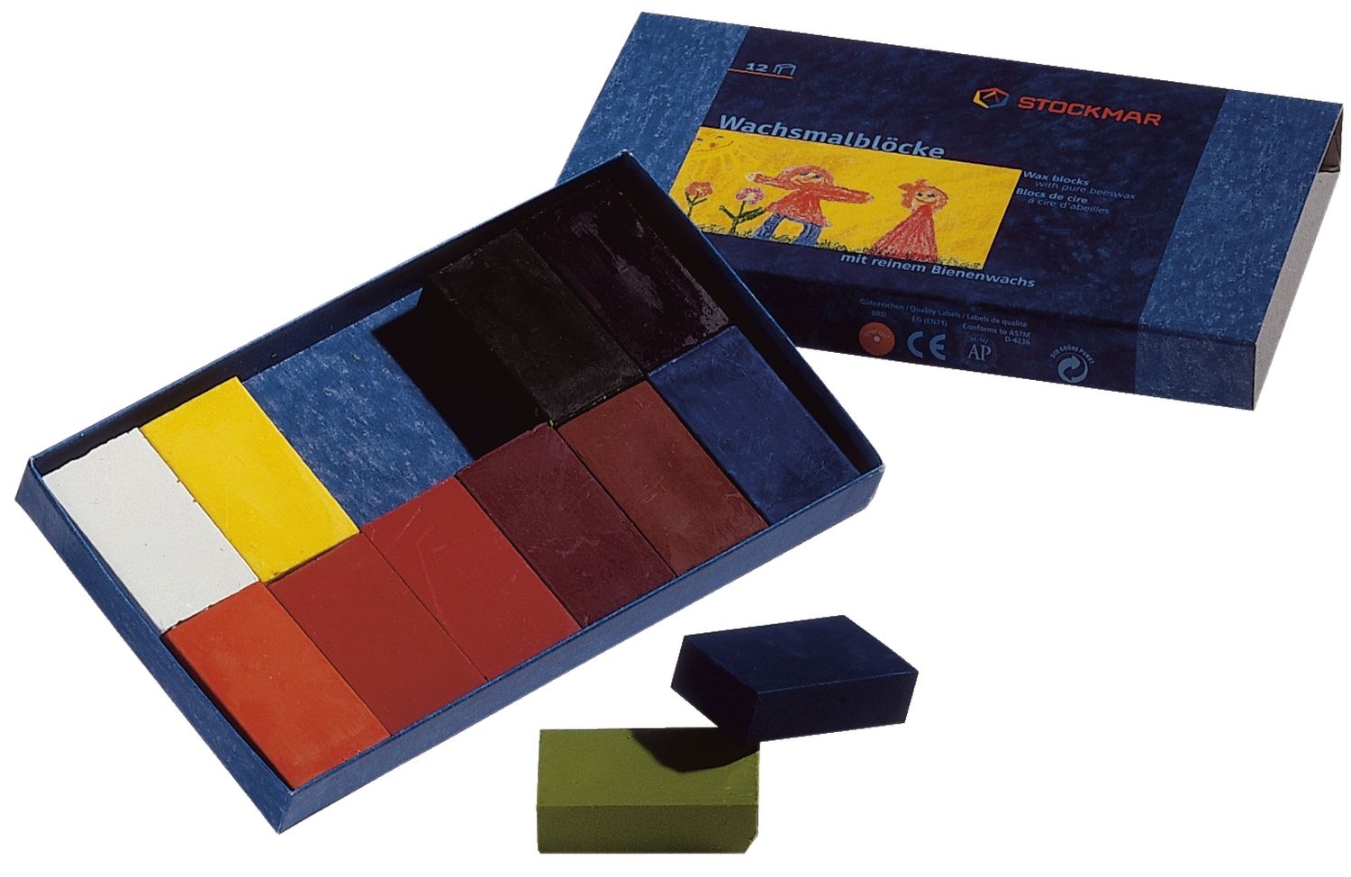 Wachsmalblöcke - 12 Farben Wachsmalblöcke - 12 Farben