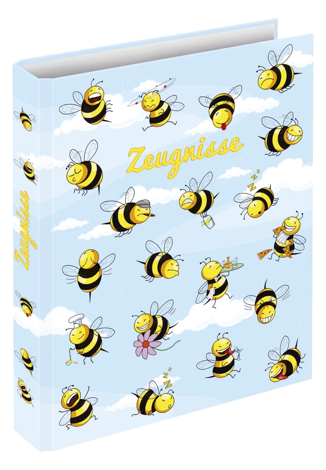 Zeugnisringbuch "Crazy Bees" - A4, 4 Ring-Mechanik