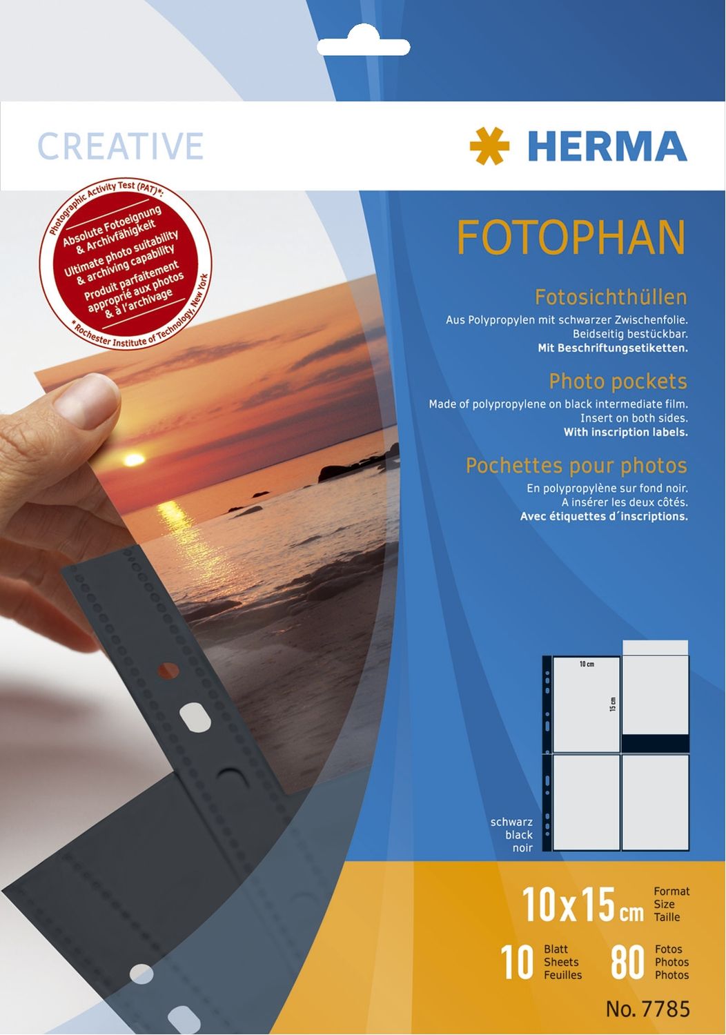 7785 Fotophan 100 x 150 mm hoch schwarz 10 Hüllen 7785 Fotophan 100 x 150 mm hoch schwarz 10 Hüllen
