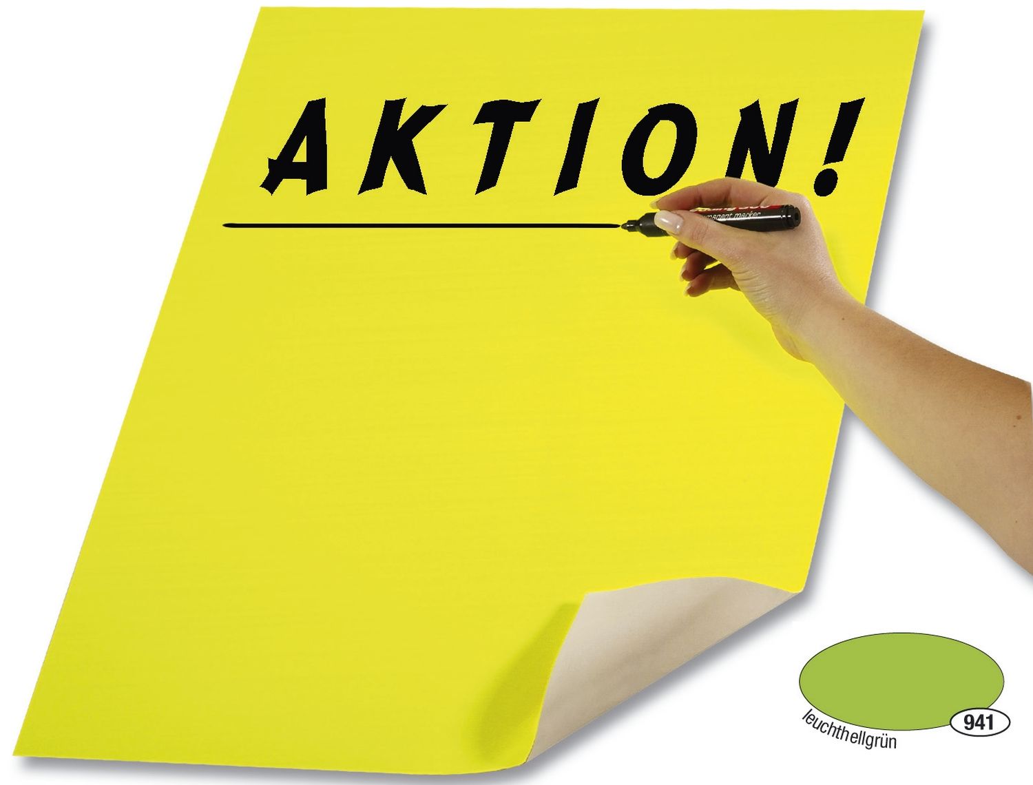 Plakatkarton - 48 x 68 cm, leuchthellgrün Plakatkarton - 48 x 68 cm, leuchthellgrün