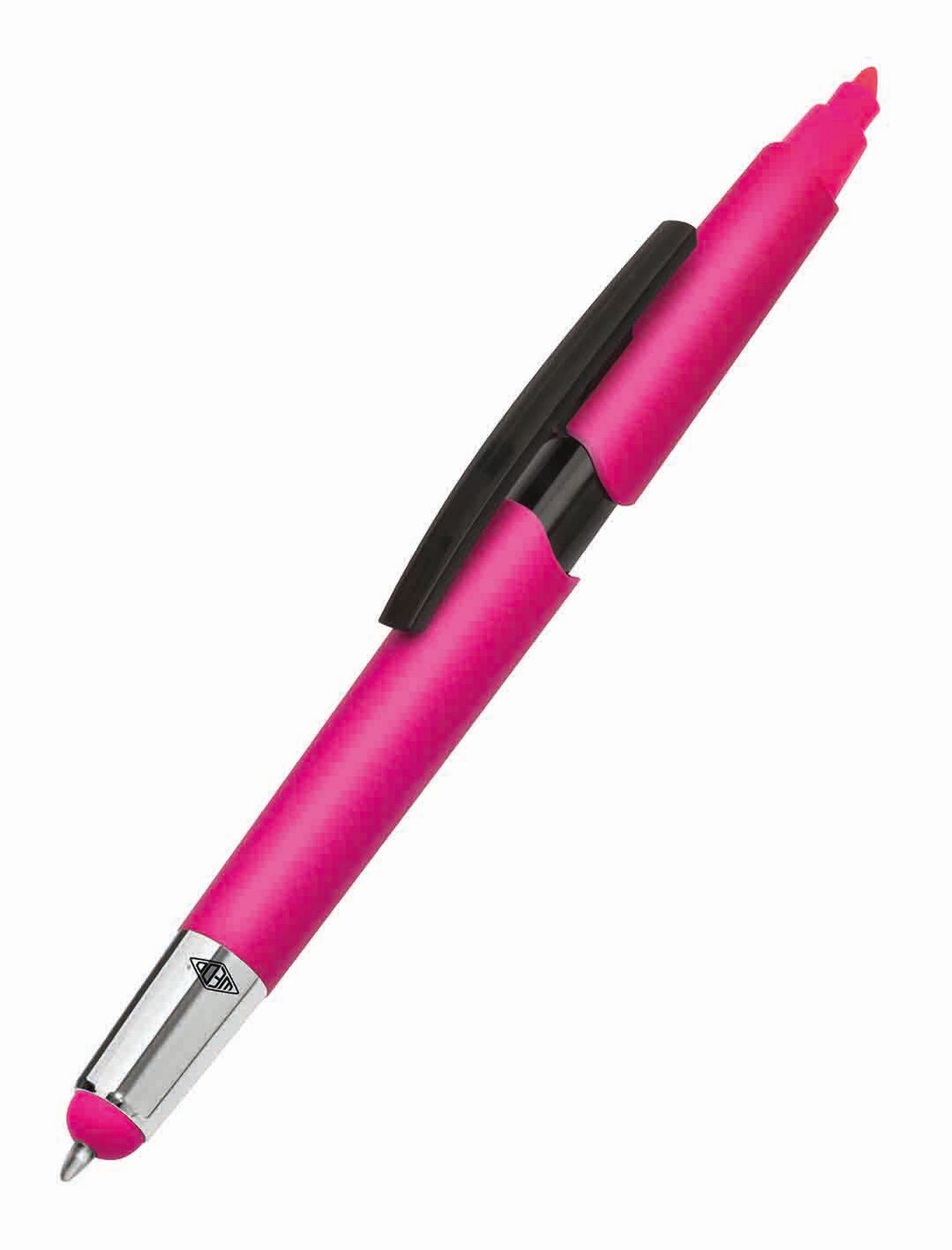 Eingabestift Touchpen - Kugelschreiber mit Textmarkerfunktion, sortiert