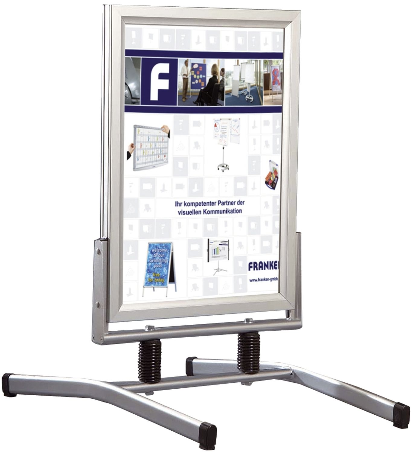 Kundenstopper Outdoor Plus - Swingmaster, A1, silber