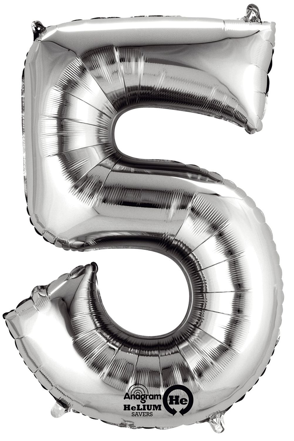 Folienballon Zahl 5 - silber Folienballon Zahl 5 - silber