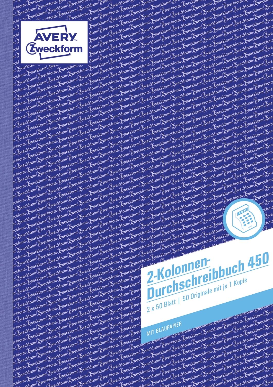 450 Kolonnen-Durchschreibbuch, DIN A4, 2 Kolonnen, 2 x 50 Blatt, weiß