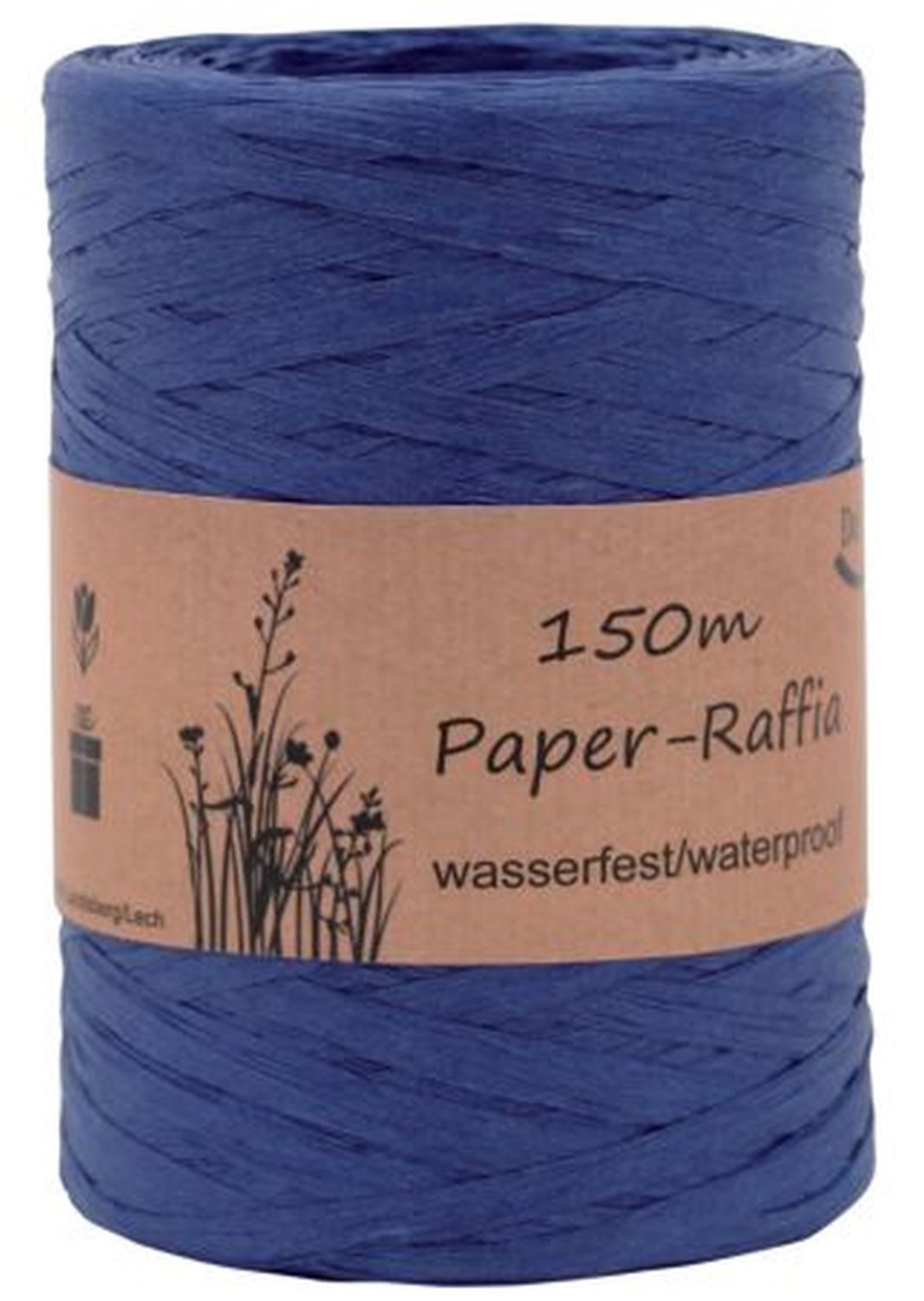 Bast Raffia - 7 mm x 150 m, ultramarinblau Bast Raffia - 7 mm x 150 m, ultramarinblau