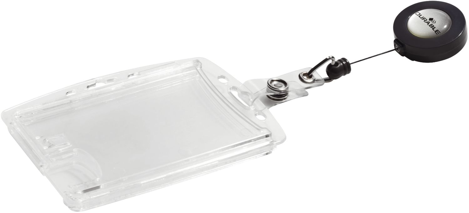 Ausweishülle Doppelbox mit Jojo, für 2 Betriebsausweise, 85 x 54 mm, 10 Stück Ausweishülle Doppelbox mit Jojo, für 2 Betriebsausweise, 85 x 54 mm, 10 Stück