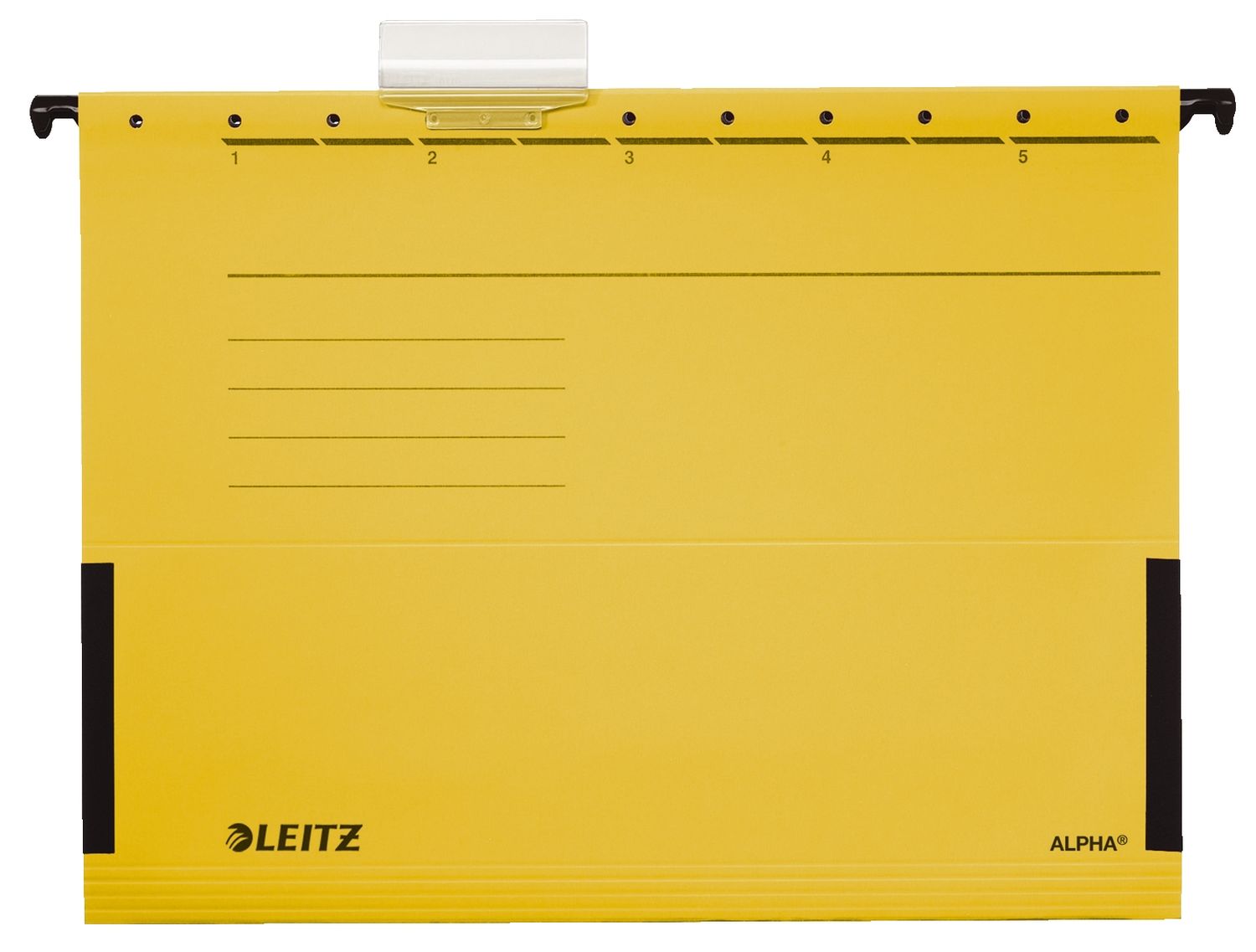Hängetasche Leitz ALPHA® 1986-00-15, DIN A4, seitlich mit Fröschen, Pemdarec-Karton 275g, gelb