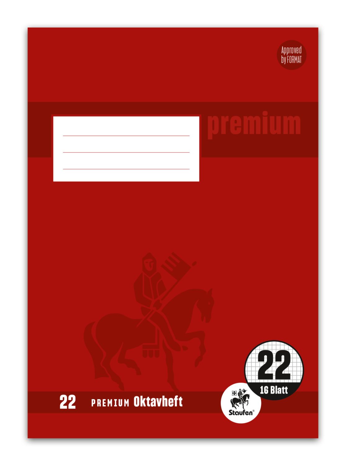 Oktavheft PREMIUM Academy LIN 22 - A6, 90 g/qm, 32 Blatt, kariert Oktavheft PREMIUM Academy LIN 22 - A6, 90 g/qm, 32 Blatt, kariert