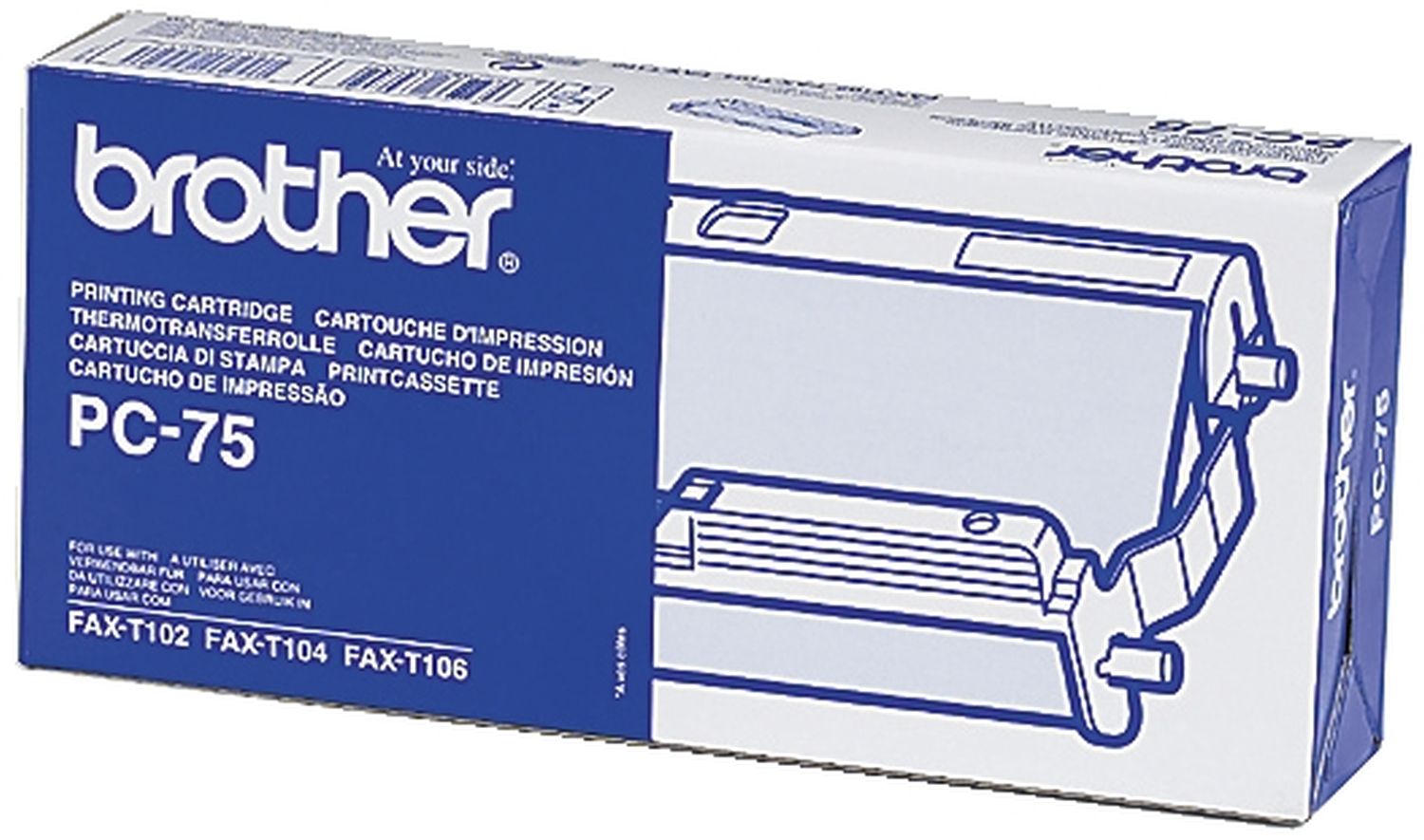 Original Brother Thermo-Transfer-Rolle mit Kassette (PC-75) Original Brother Thermo-Transfer-Rolle mit Kassette (PC-75)