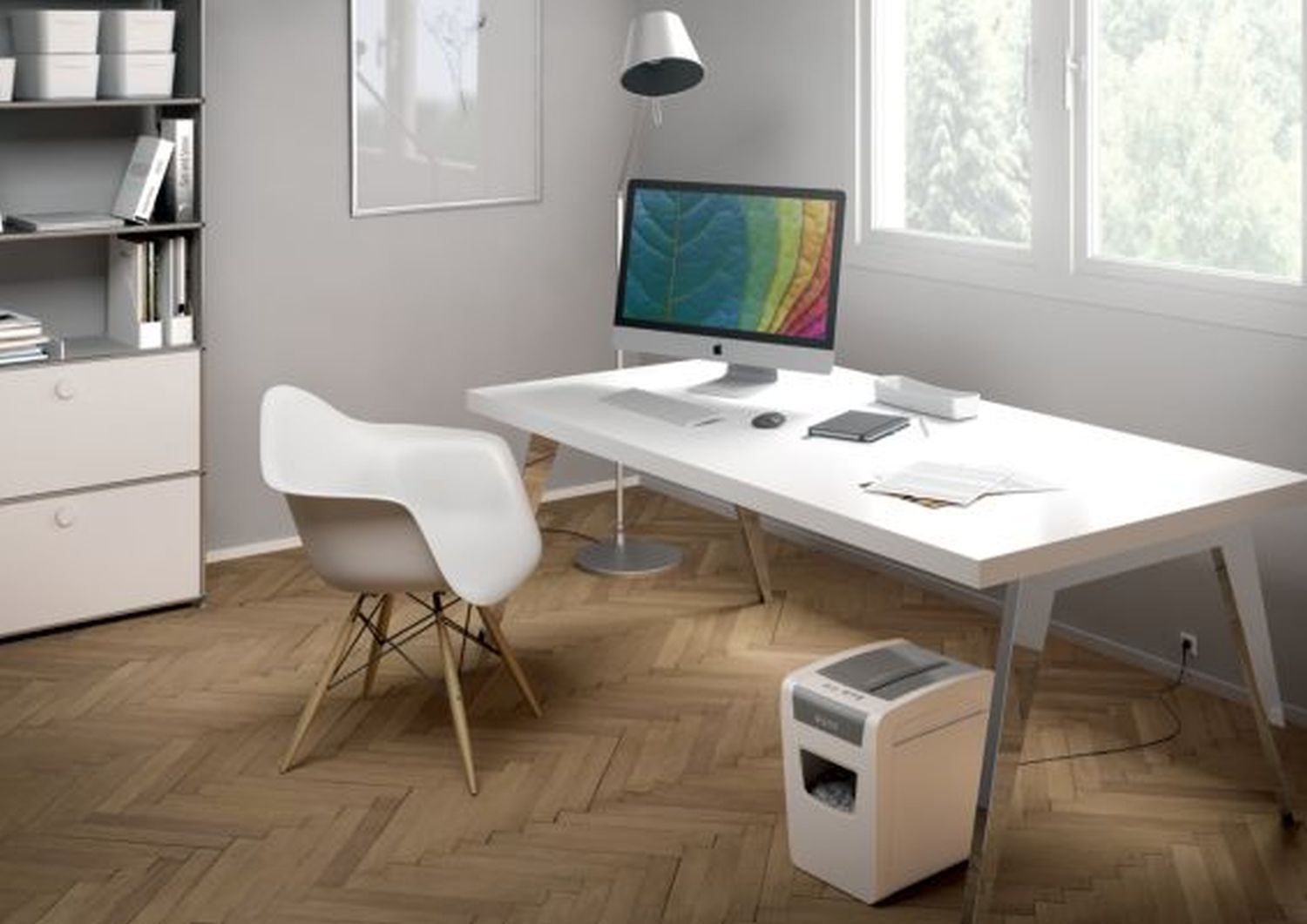 Aktenvernichter IQ Slim Home Office - Partikelschnitt P4, 10 Blatt, weiß