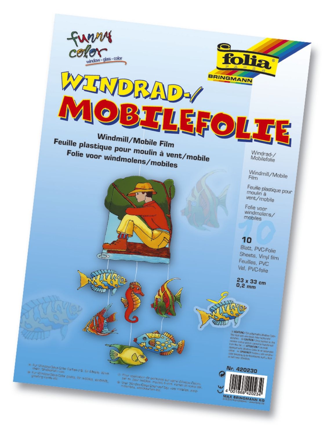 Fensterfolie - Mobile, 0,2 mm, 10 Stück, 23x 33 cm Fensterfolie - Mobile, 0,2 mm, 10 Stück, 23x 33 cm