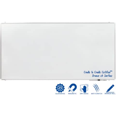 Whiteboard Legamaster Premium Plus 7-101064, 200 x 100 cm, emalliert, Alurahmen, senk- oder waagerechte Wandbefestigung
