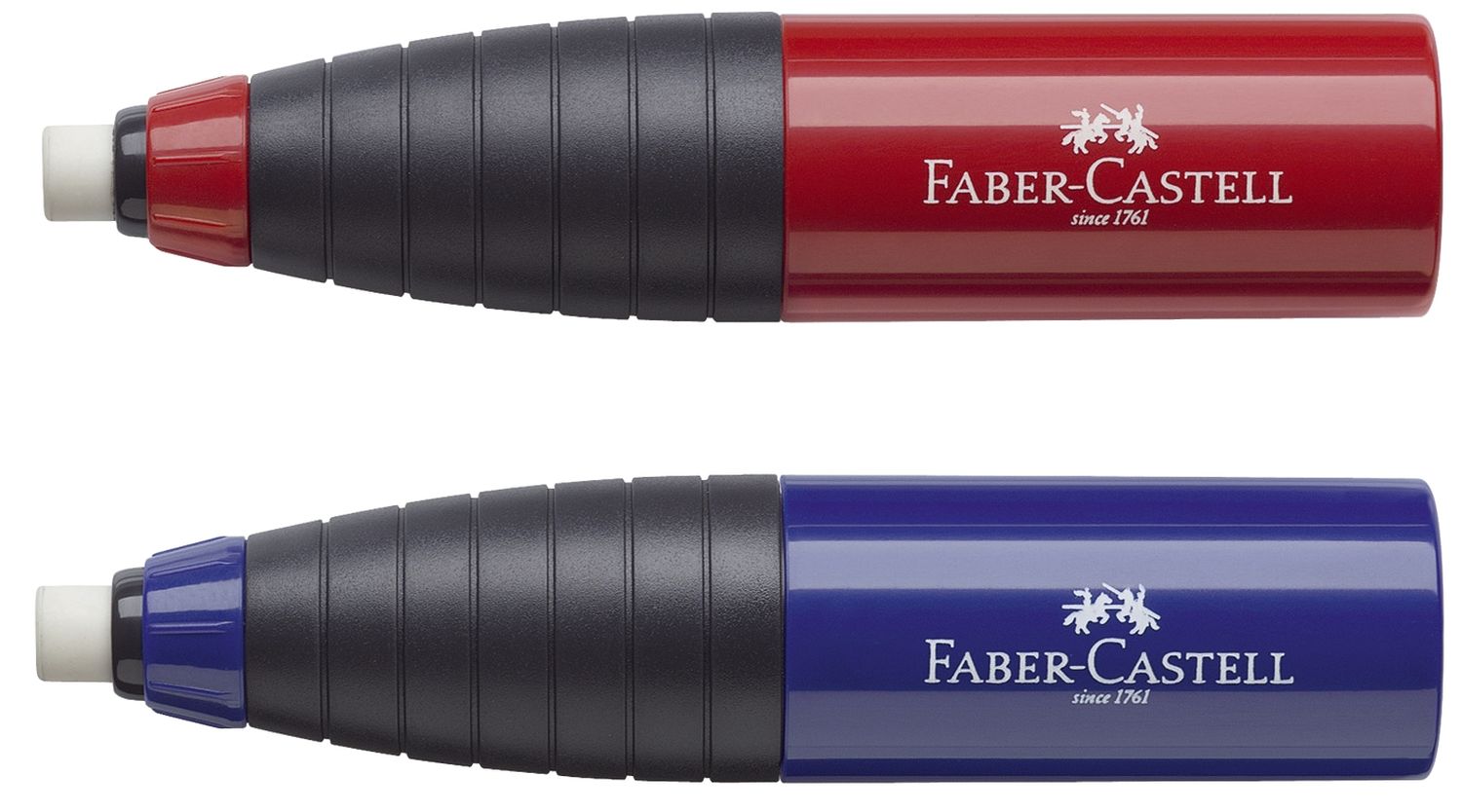Spitzer Radierer-Spitzer-Kombination, rot-blau Spitzer Radierer-Spitzer-Kombination, rot-blau